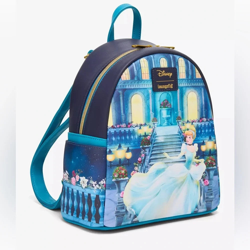 Disney Loungefly Cinderella Castle Stairs Mini Backpack NWT